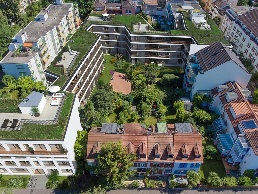Außenansicht Gebäudekomplex von oben
